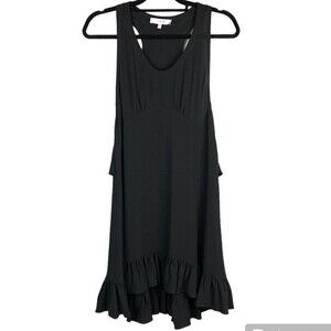 Iro women’s black sleeveless ruffle A-line size 40 US 8